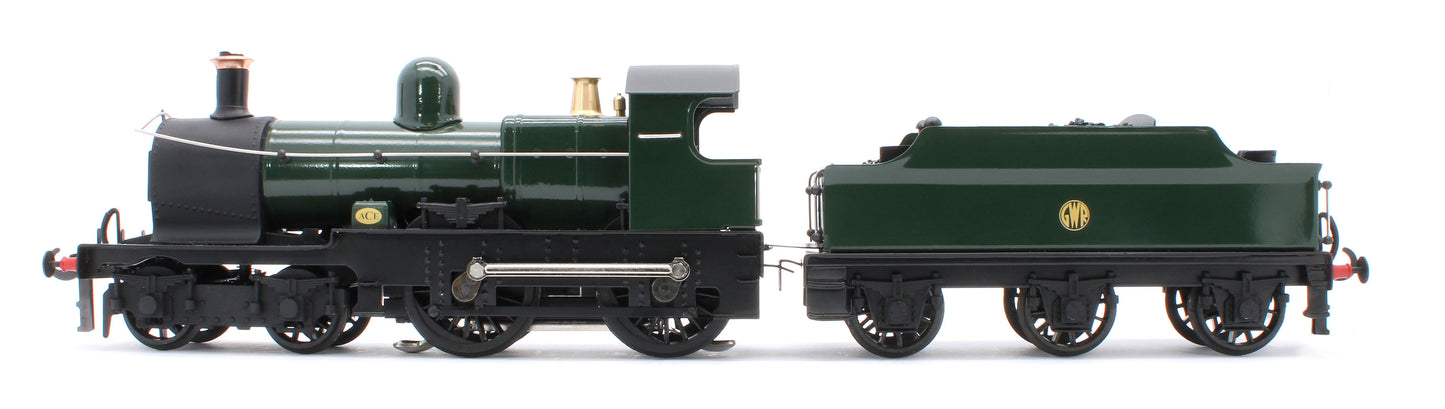 E/30-E "Dukedog" GWR Class 4-4-0 GW Unlined Green w/ Black Straight Frame & Churchward Tender Steam Locomotive