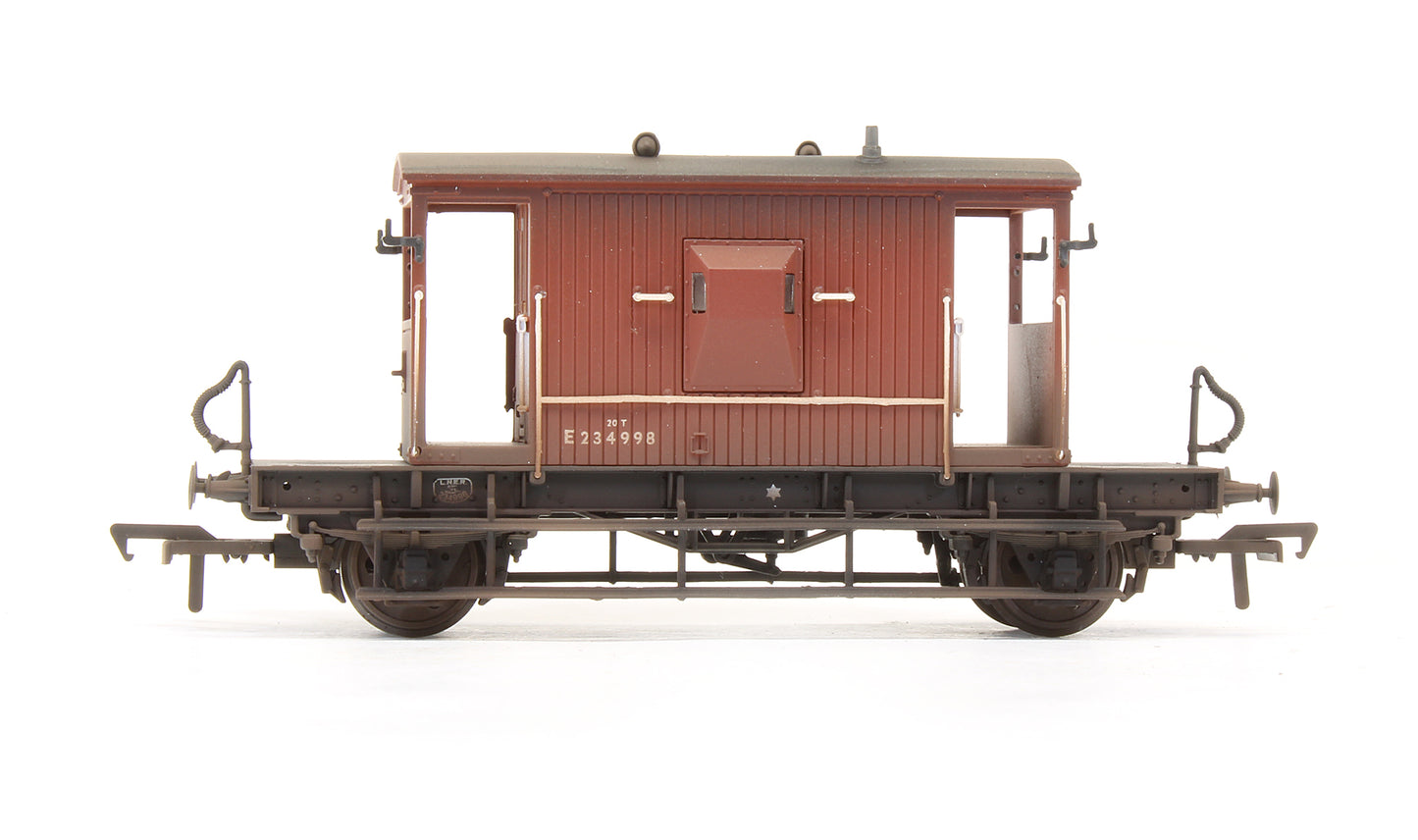 Pre-Owned 20T Brake Van BR Bauxite 'E234998' - Custom Weathered - Exclusive Edition