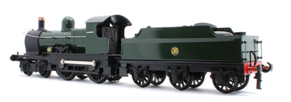 E/30-E "Dukedog" GWR Class 4-4-0 GW Unlined Green w/ Black Straight Frame & Churchward Tender Steam Locomotive