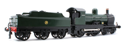 E/30-E "Dukedog" GWR Class 4-4-0 GW Unlined Green w/ Black Straight Frame & Churchward Tender Steam Locomotive