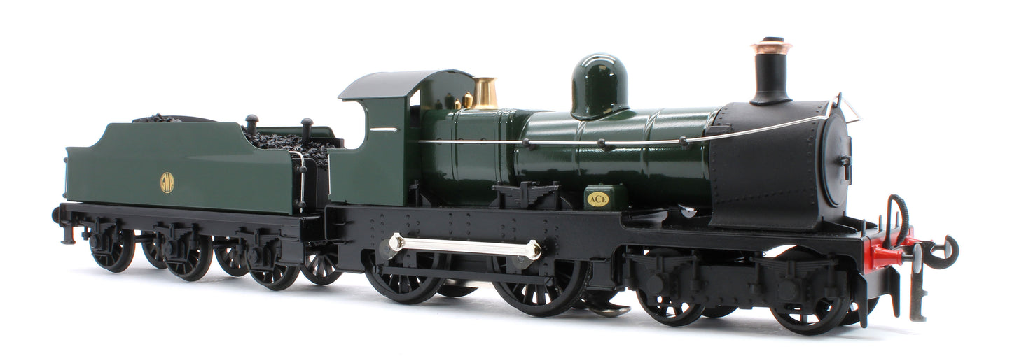 E/30-E "Dukedog" GWR Class 4-4-0 GW Unlined Green w/ Black Straight Frame & Churchward Tender Steam Locomotive
