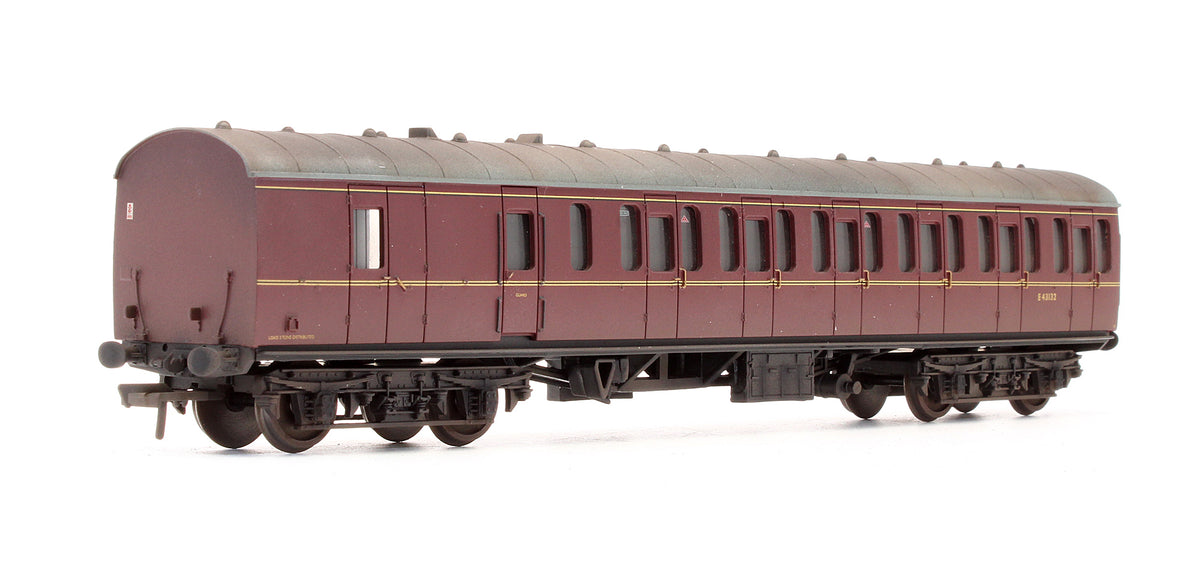 34-627B Pre-Owned MK1 Suburban 2nd Brake Coach BR Maroon 'E43132' - Custom Weathered