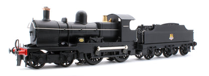 E/30-G "Dukedog" BR Class 4-4-0 BR Early Emblem Unlined Satin Black w/ Black Straight Frame & Churchward Tender Steam Locomotive