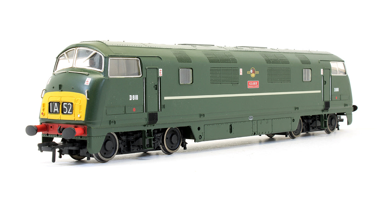 Pre-Owned Class 42 Warship Diesel D818 BR Green 'Glory' - DCC Fitted