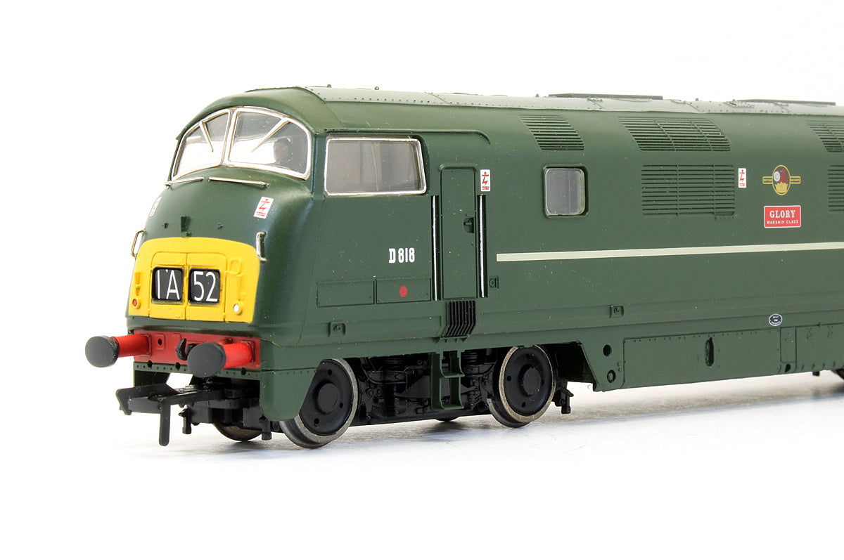 Pre-Owned Class 42 Warship Diesel D818 BR Green 'Glory' - DCC Fitted