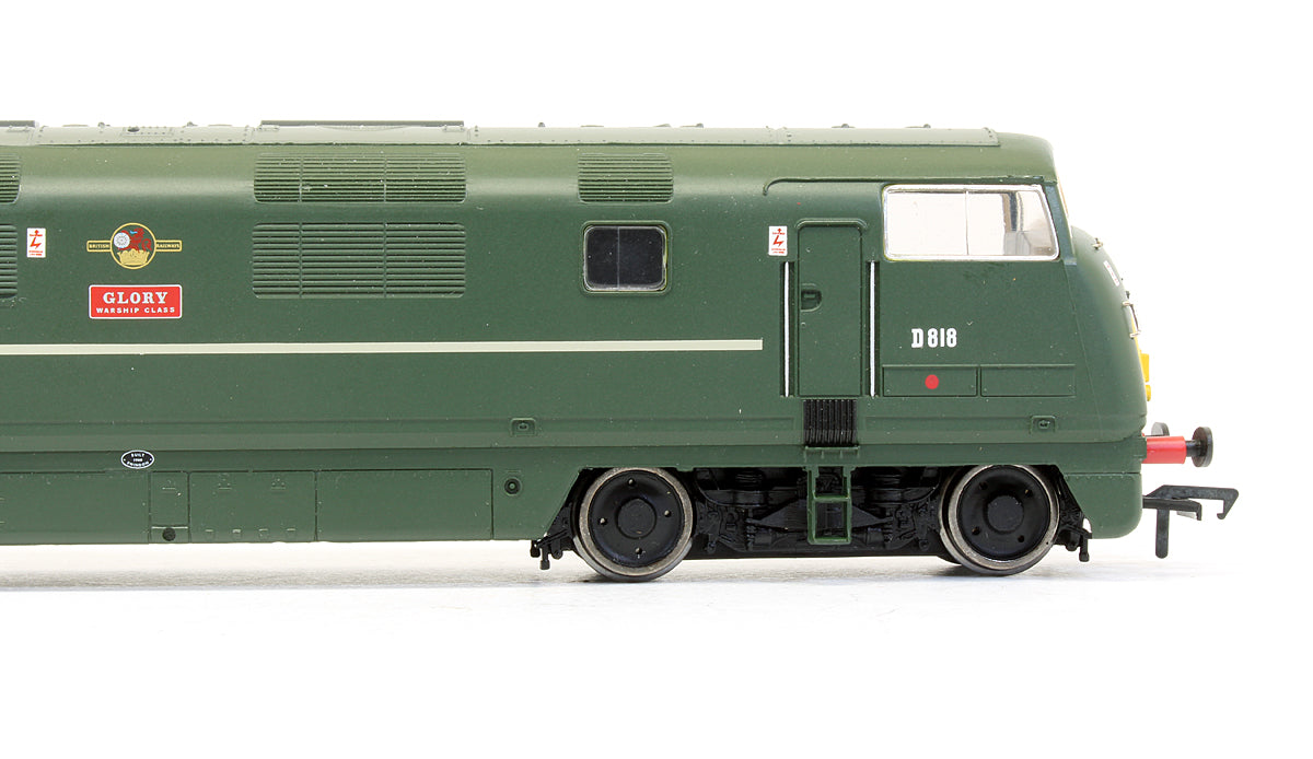 Pre-Owned Class 42 Warship Diesel D818 BR Green 'Glory' - DCC Fitted