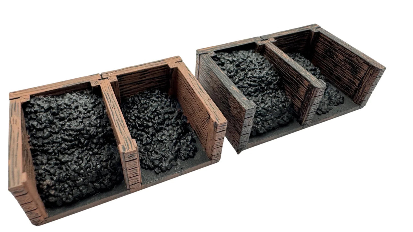 N Gauge Wooden Coal Bunker x2 (Un-Painted) Model Kit