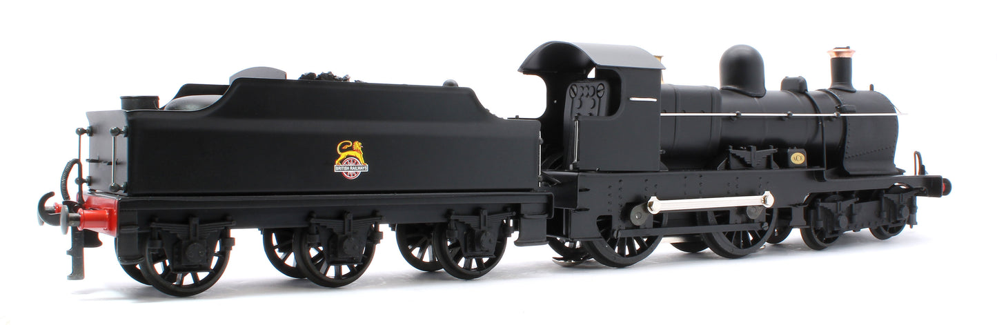 E/30-G "Dukedog" BR Class 4-4-0 BR Early Emblem Unlined Satin Black w/ Black Straight Frame & Churchward Tender Steam Locomotive