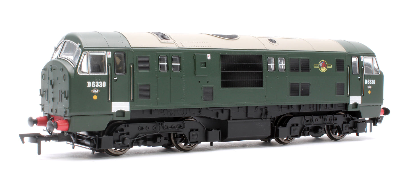 Class 22 D6330 BR Green Disk H/C Diesel Locomotive - DCC FItted