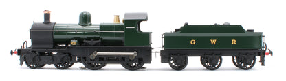 E/30-E1 "Dukedog" GWR Class 4-4-0 GW Unlined Green w/ Black Straight Frame & Churchward Tender Steam Locomotive