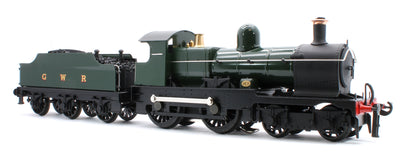 E/30-E1 "Dukedog" GWR Class 4-4-0 GW Unlined Green w/ Black Straight Frame & Churchward Tender Steam Locomotive