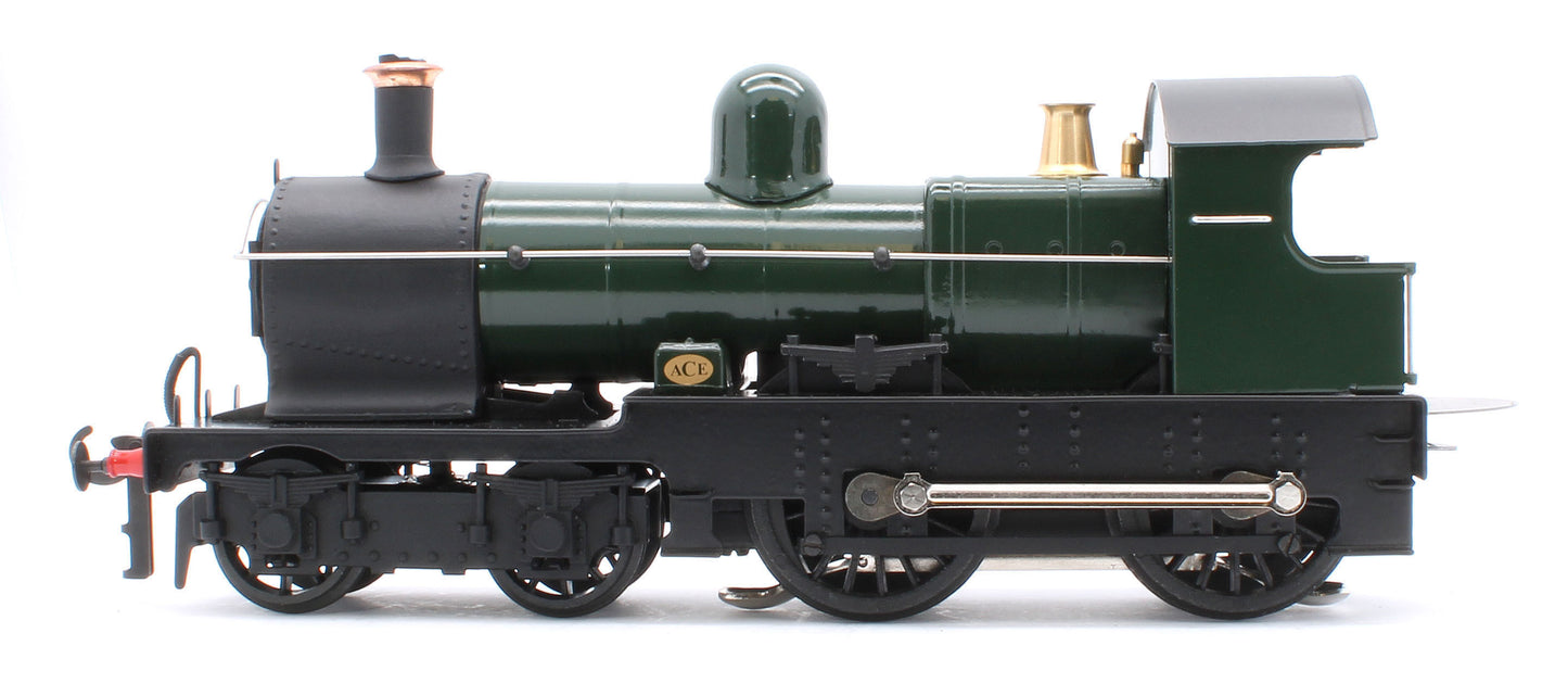 E/30-E1 "Dukedog" GWR Class 4-4-0 GW Unlined Green w/ Black Straight Frame & Churchward Tender Steam Locomotive