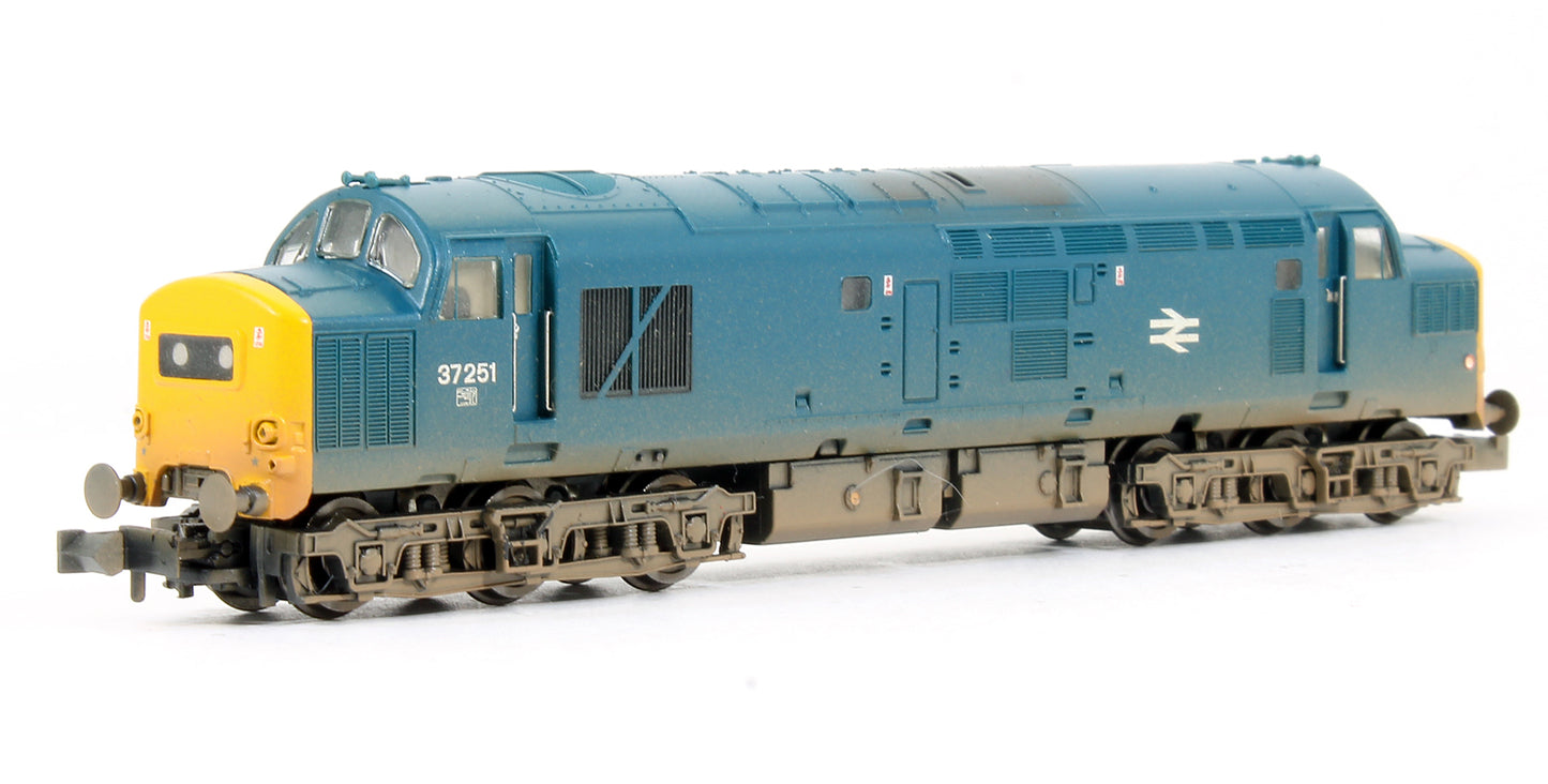 Pre-Owned Class 37/0 37251 BR Blue Diesel Locomotive (Weathered)