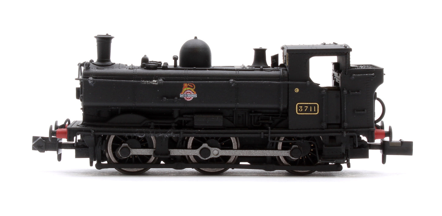 GWR 57xx 0-6-0 Pannier 3711 BR Black Early Crest - DCC Fitted