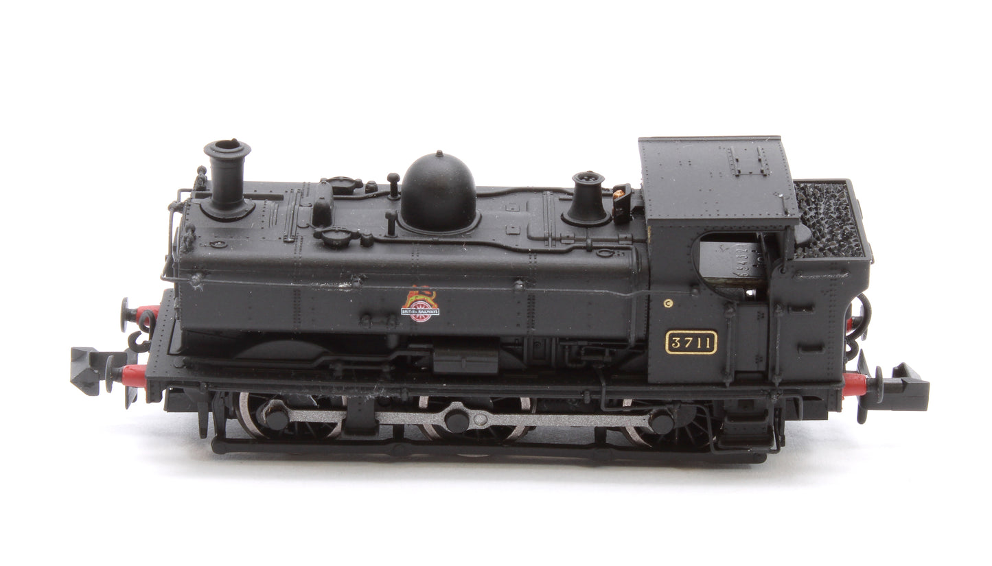 GWR 57xx 0-6-0 Pannier 3711 BR Black Early Crest - DCC Fitted