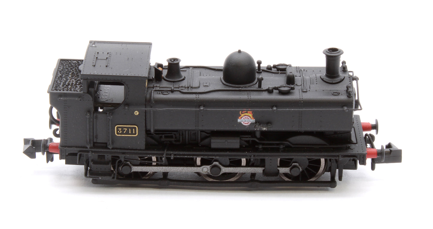 GWR 57xx 0-6-0 Pannier 3711 BR Black Early Crest - DCC Fitted