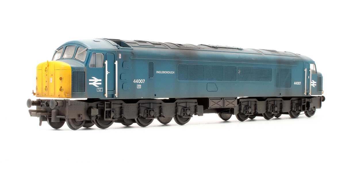 Pre-Owned Class 44 Disc Headcode 44007 'Ingleborough' BR Blue Diesel Locomotive - Custom Weatherered