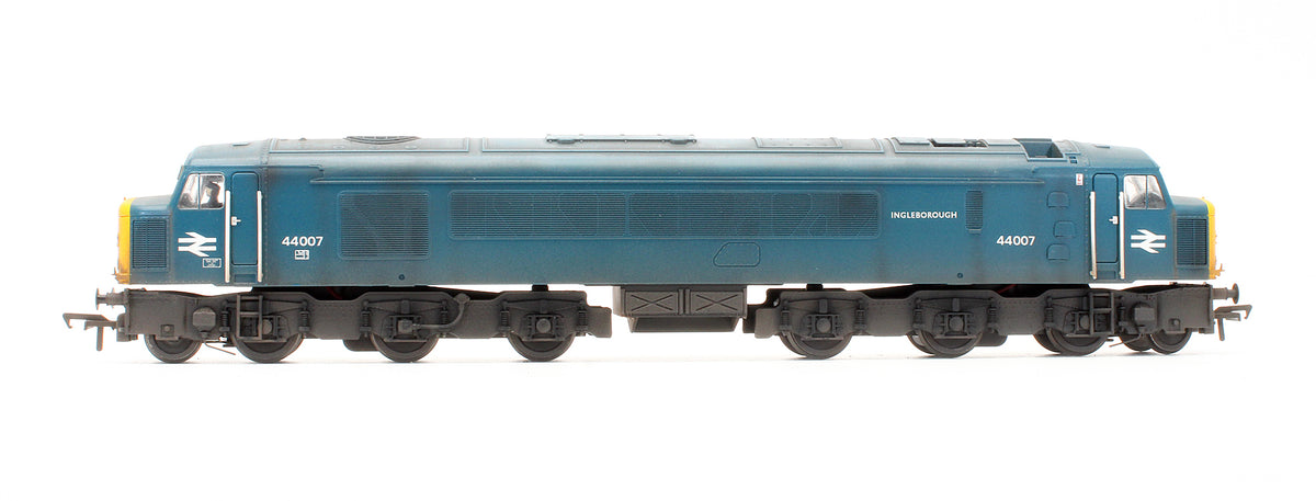 Pre-Owned Class 44 Disc Headcode 44007 'Ingleborough' BR Blue Diesel Locomotive - Custom Weatherered