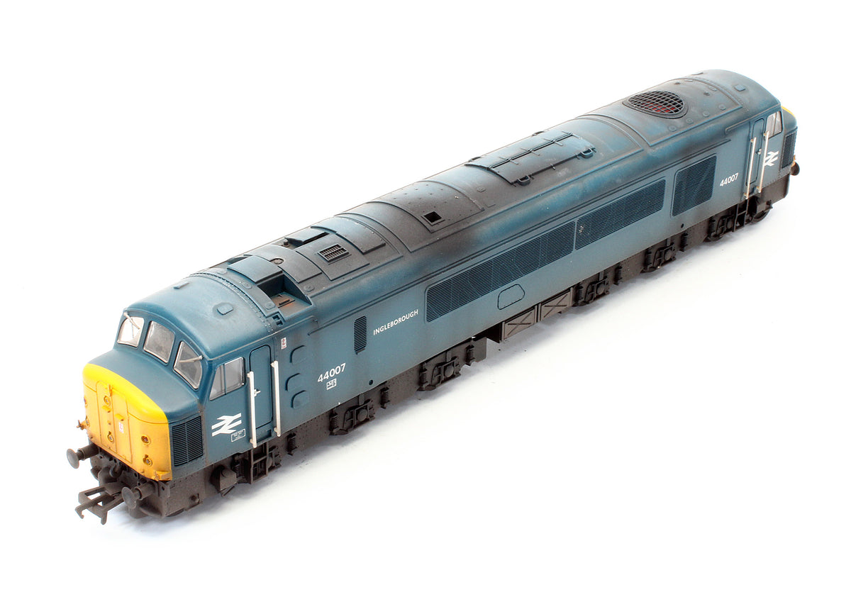 Pre-Owned Class 44 Disc Headcode 44007 'Ingleborough' BR Blue Diesel Locomotive - Custom Weatherered