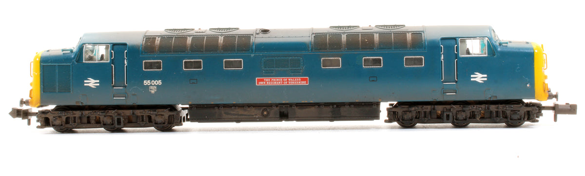Pre-Owned 371-287 Class 55 Deltic 'The Prince Of Wales Own Regiment Of Yorkshire' BR Blue Diesel Locomotive - DCC Fitted - Custom Weathered