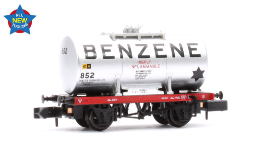 14T Anchor-Mounted Tank Wagon 'Benzene' Silver No. 852