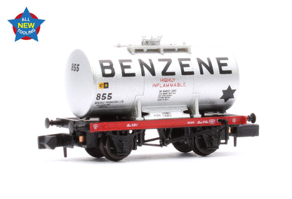 14T Anchor-Mounted Tank Wagon 'Benzene' Silver No. 855