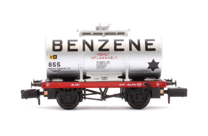 14T Anchor-Mounted Tank Wagon 'Benzene' Silver No. 855