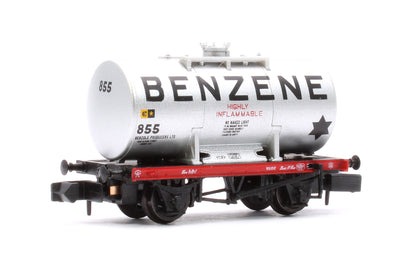 14T Anchor-Mounted Tank Wagon 'Benzene' Silver No. 855