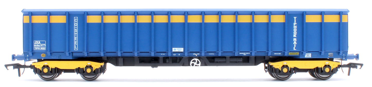 Single JXA Bogie Scrap Wagon TIPH Blue As Converted w/Yellow Band No.3022