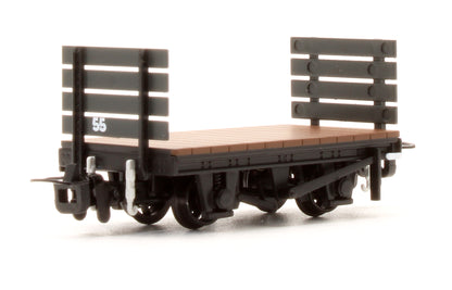 Pre-Owned 393-2025K Flat Wagon 4-Planked Ends RNAD Trecwn Grey - Exclusive Edition
