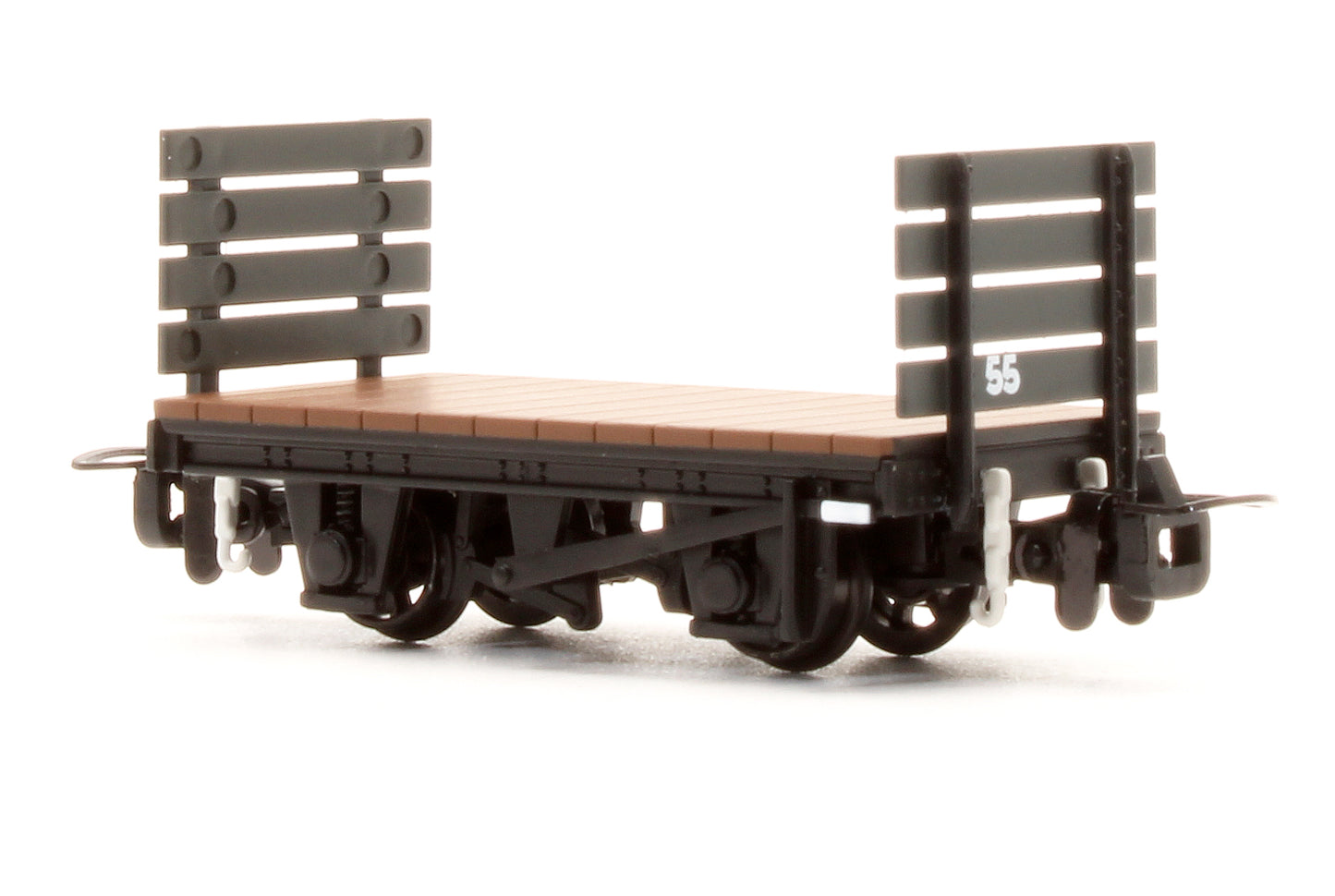 Pre-Owned 393-2025K Flat Wagon 4-Planked Ends RNAD Trecwn Grey - Exclusive Edition