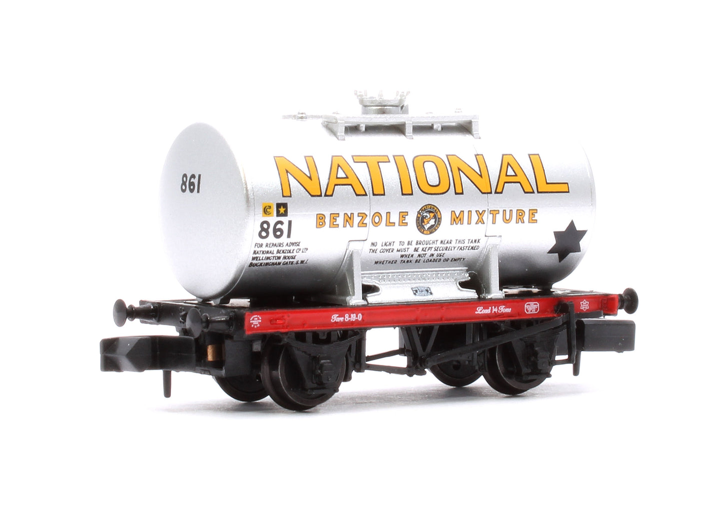 14T Anchor-Mounted Tank Wagon 'National Benzole' Silver No. 861