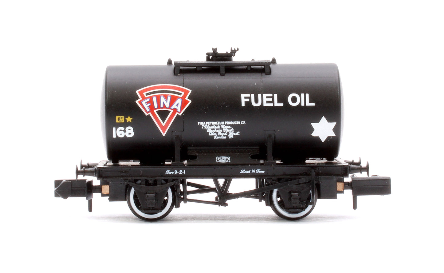 14T Anchor-Mounted Tank Wagon 'Fina' Black No. 168