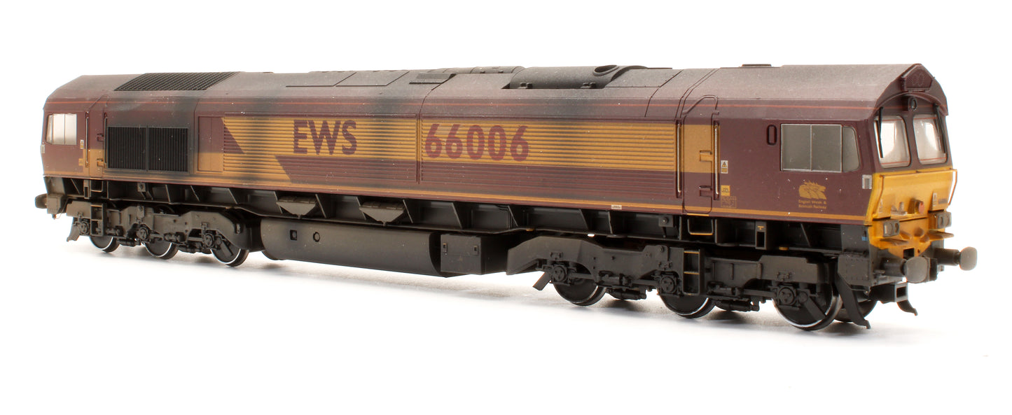 Pre-Owned 32-725 Class 66006 EWS Diesel Locomotive - Renumbered - DCC Fitted - Custom Weathered