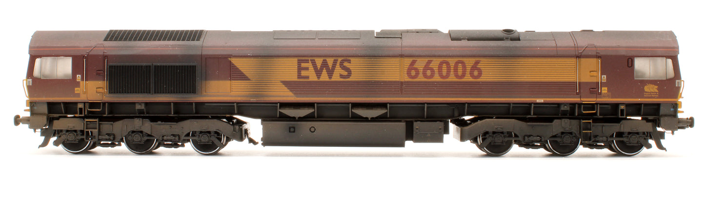 Pre-Owned 32-725 Class 66006 EWS Diesel Locomotive - Renumbered - DCC Fitted - Custom Weathered