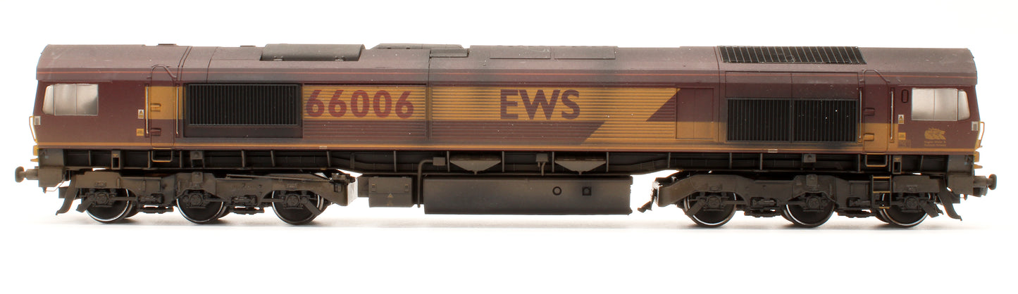 Pre-Owned 32-725 Class 66006 EWS Diesel Locomotive - Renumbered - DCC Fitted - Custom Weathered