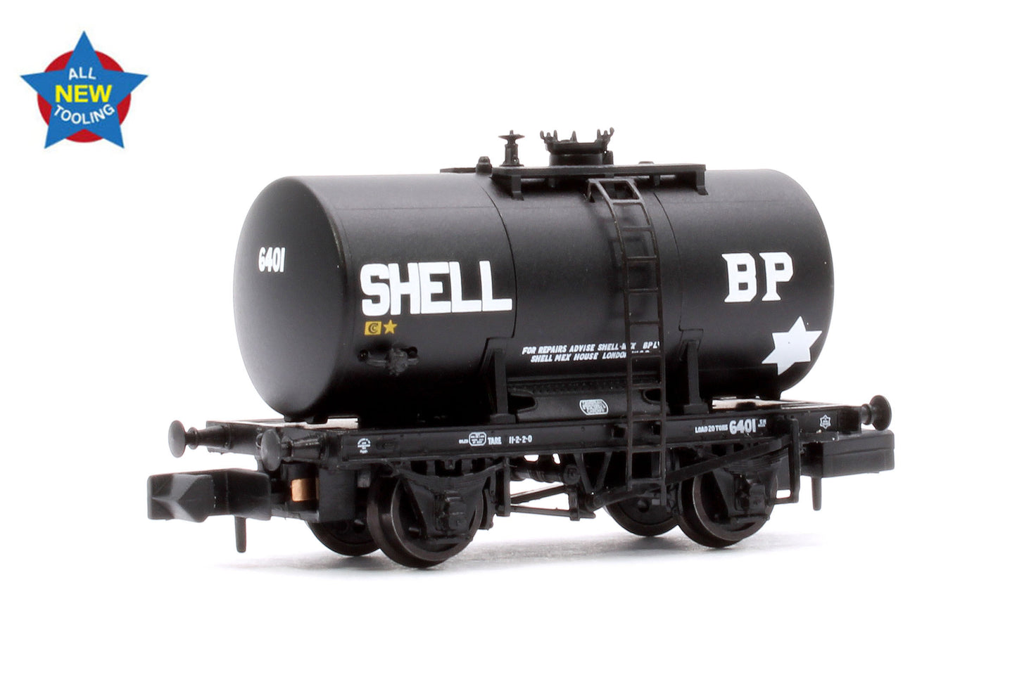 20T Anchor-Mounted Tank Wagon 'Shell/BP' Black No. 6401