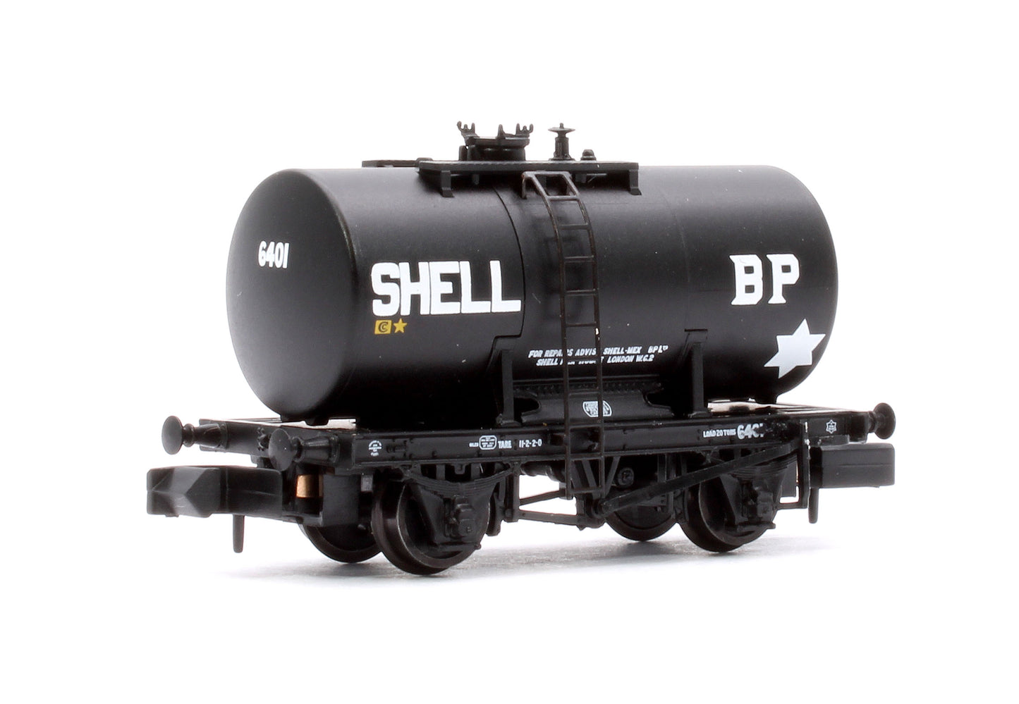 20T Anchor-Mounted Tank Wagon 'Shell/BP' Black No. 6401