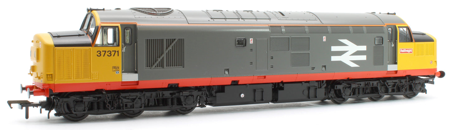 Pre-Owned 35-305 Class 37/0 Centre Headcode 37371 BR Railfeight (Red Stripe) Diesel Locomotive - DCC Fitted