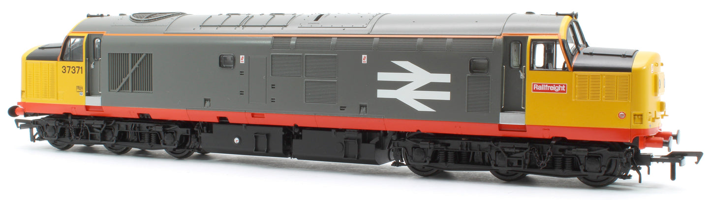 Pre-Owned 35-305 Class 37/0 Centre Headcode 37371 BR Railfeight (Red Stripe) Diesel Locomotive - DCC Fitted