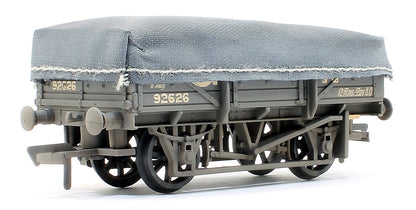 Pre-Owned 33-088A 5 Plank China Clay Wagon GWR Grey With Tarpaulin Cover No.92626 - Weathered