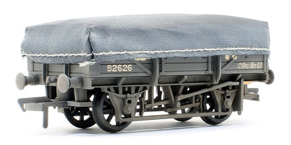 Pre-Owned 33-088A 5 Plank China Clay Wagon GWR Grey With Tarpaulin Cover No.92626 - Weathered