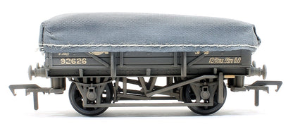 Pre-Owned 33-088A 5 Plank China Clay Wagon GWR Grey With Tarpaulin Cover No.92626 - Weathered