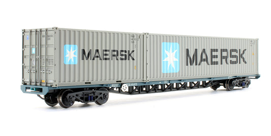 Pre-Owned FFA Freightliner Wagon BR Blue With Maritime Containers