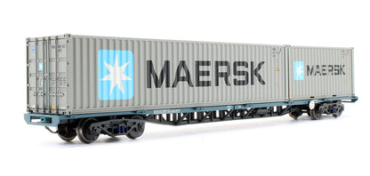 Pre-Owned FFA Freightliner Wagon BR Blue With Maritime Containers