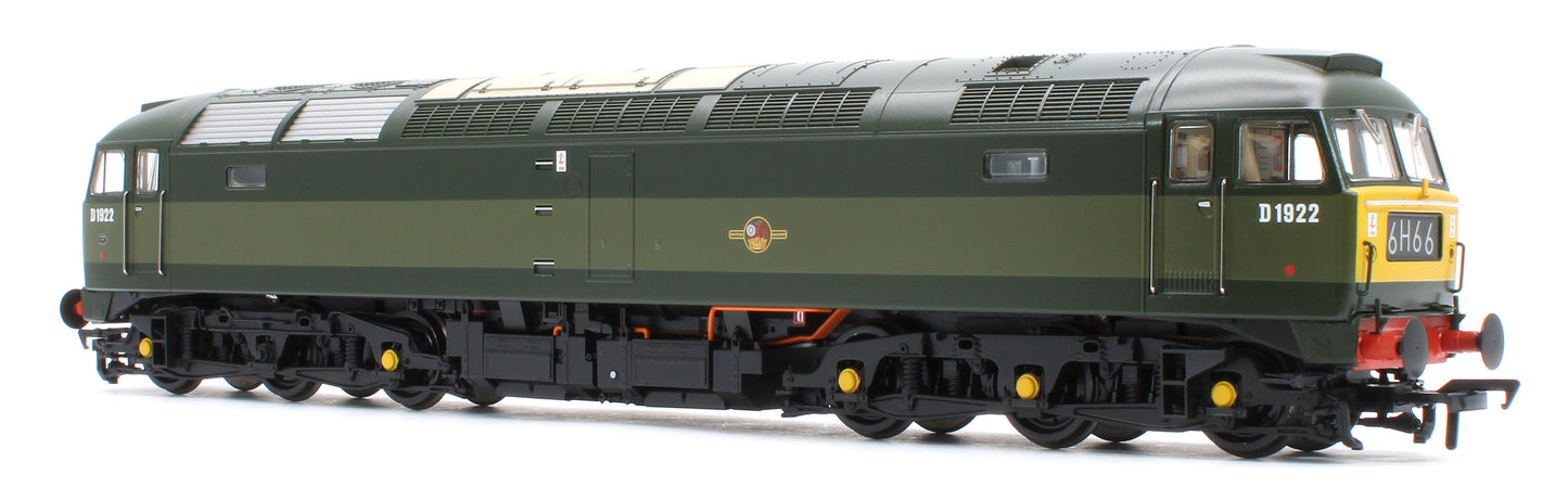 35-410ASFX Class 47/0 D1922 BR Two-Tone Green (Small Yellow Panels) Diesel Locomotive - DCC Sound Deluxe