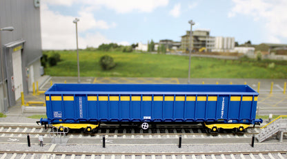 Single JXA Bogie Scrap Wagon TIPH Blue As Converted w/Yellow Band No.3022