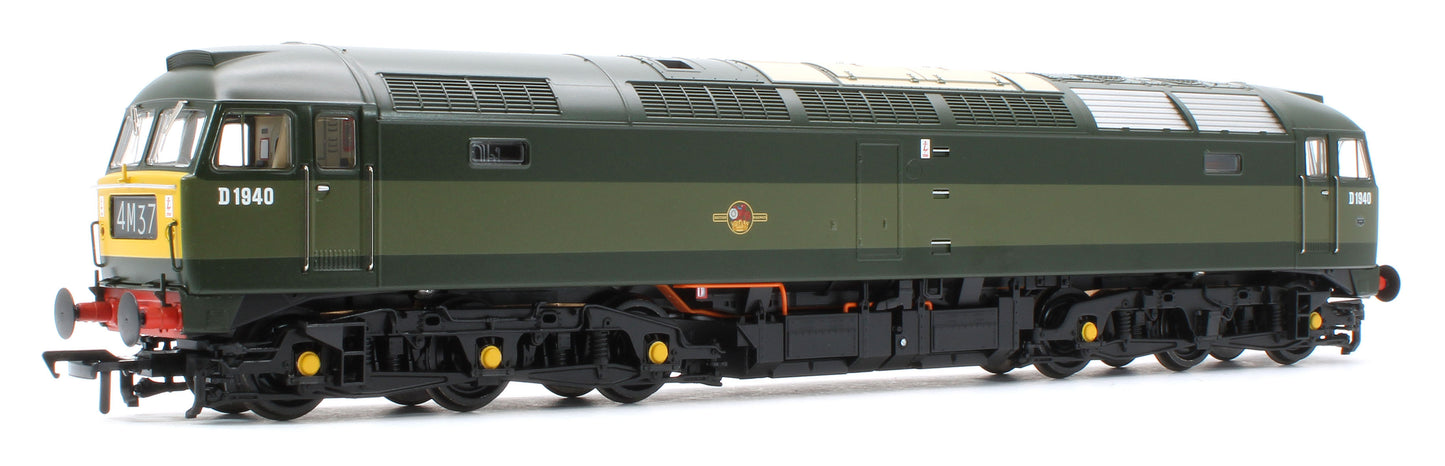 35-410BSF Class 47/0 D1940 BR Two-Tone Green (Small Yellow Panels) Diesel Locomotive - DCC Sound