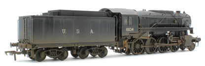 Bespoke Weathered 926001 USATC S160 2-8-0 GWR Wartime Black U.S.A on Tender No.1604 Steam Locomotive - Deluxe Weathered
