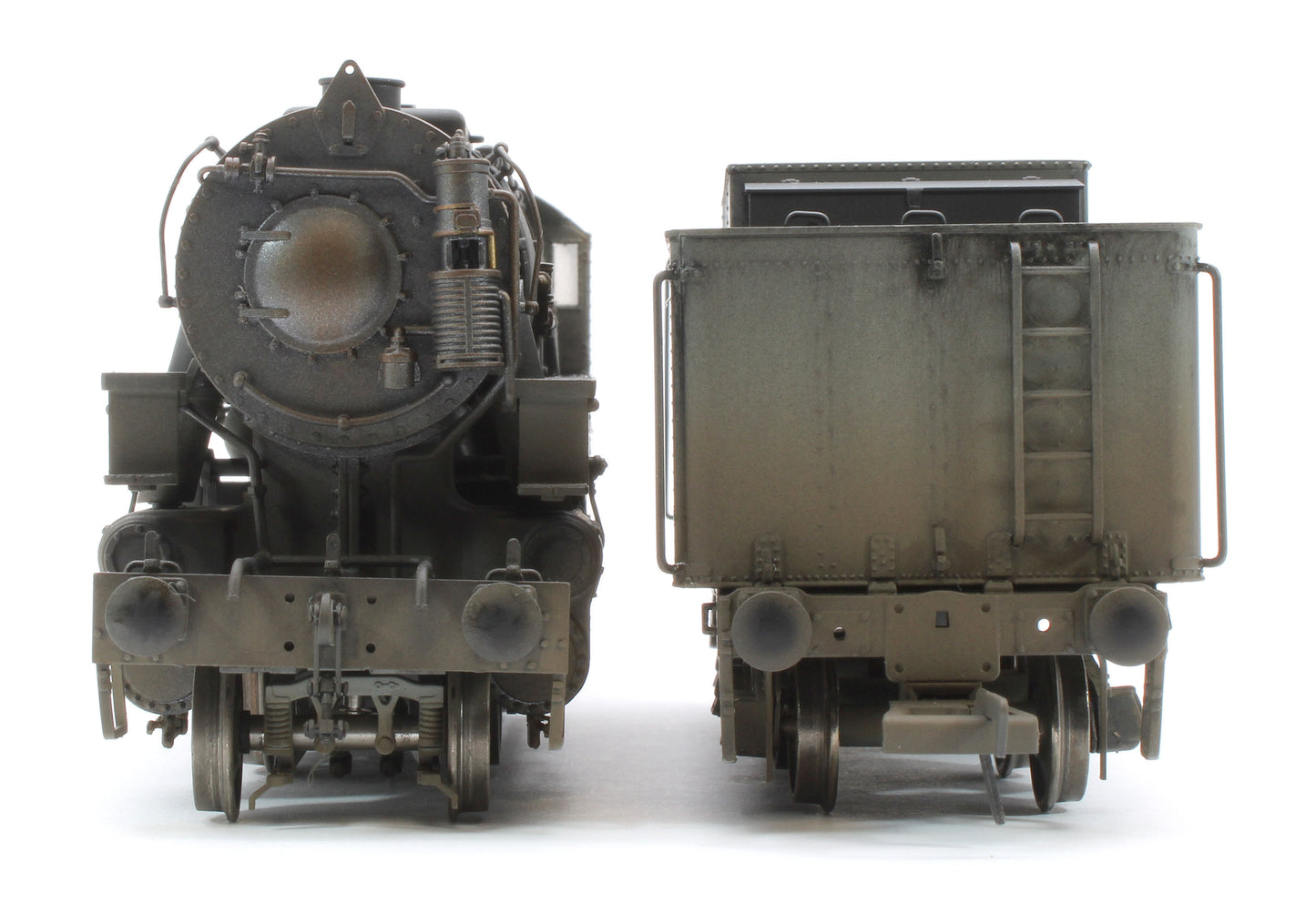 Bespoke Weathered 926002 USATC S160 2-8-0 LMS Wartime Dark Grey U.S.A on Tender No.2415 Steam Locomotive - Deluxe Weathered